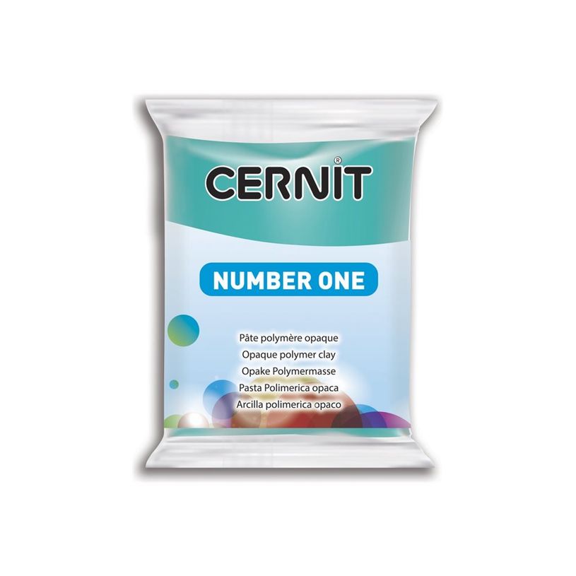 5411711427027-Cernit Number One - Pâte à modeler - 56 g - vert turquoise - argile polymère, PVC-P_405233960_1-0