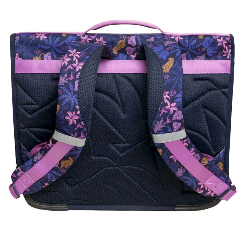 0404052342147-Cartable scolaire Léo - 38 cm - 2 compartiments - jungle - Biopic--1