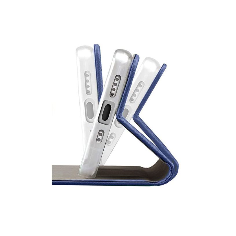 5907457780620-JAYM - Étui à rabat pour téléphone portable - imitation cuir - bleu-P_405235410_5-3