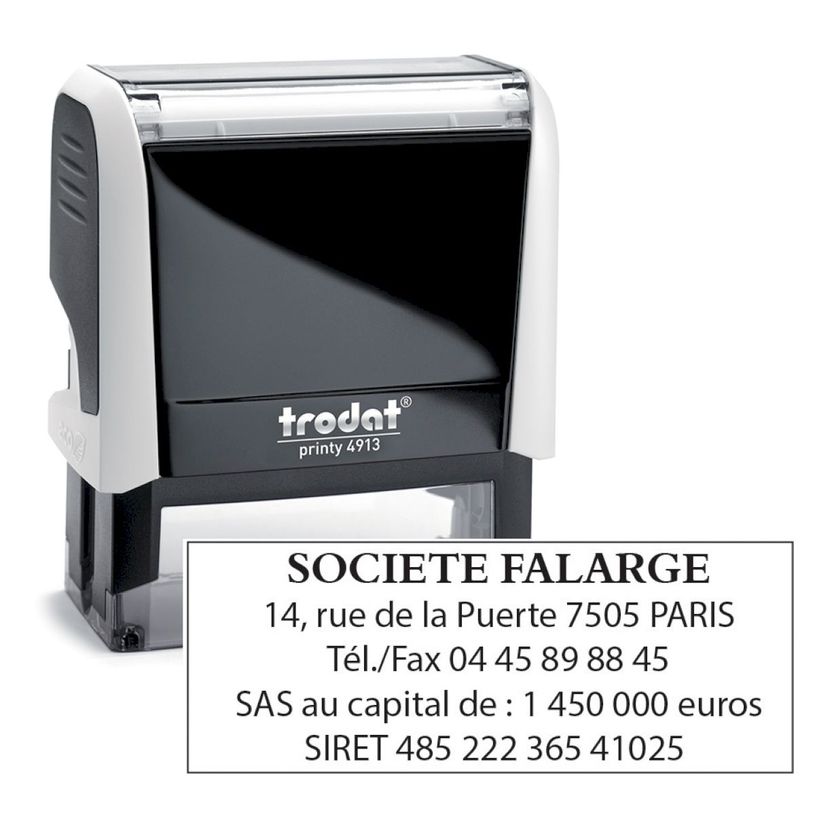 0092399432319-Tampon personnalisé avec 5 lignes - zone d'impression 58 x 22 mm - Trodat Printy 4913 bla-P_405236486_3-0