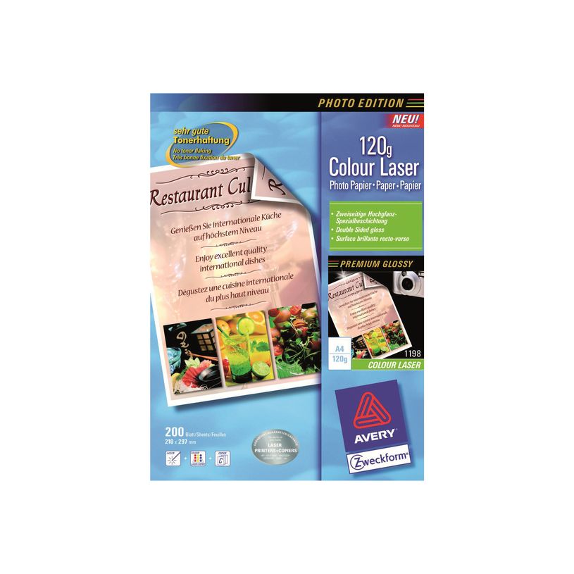 4004182027097-Avery Zweckform Superior Colour Laser Paper 1198 - Papier photo brillant - blanc - A4 (210 x 297 -P_405236588_1-0