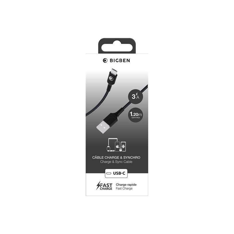 3571211536062-BIGBEN Connected - Câble USB - USB (M) pour 24 pin USB-C (M) - 3 A - 1.2 m - USB Fast Charge (15W), plas-P_405240127_1-5