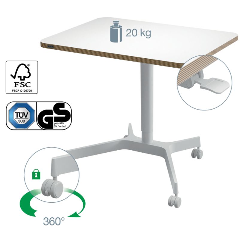 4002432138395-Bureau ERGO - Bureau assis-debout compact - réglable manuel 75-114cm - Blanc--3