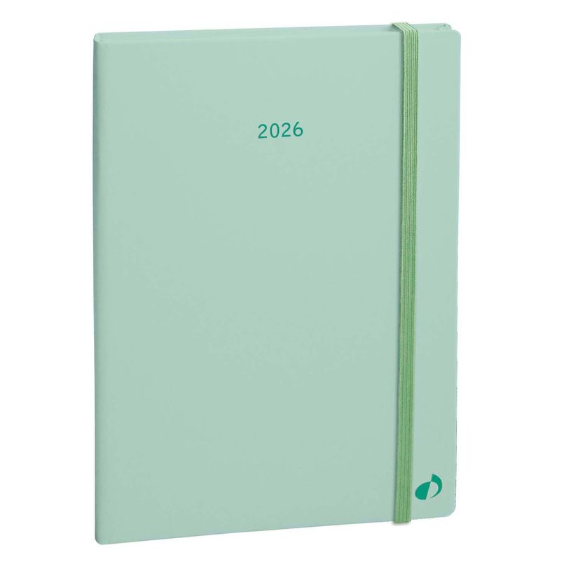 3371010532629-Agenda Année Civile - MINISTRE COLOR Multilingue - Couverture Pastel  avec élastique - Vert - 16x24 cm  Semainier - 13 mois de décembre à déc--0