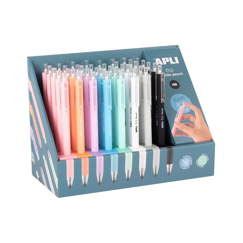 8410782200161-APLI - Crayon - HB - rétractable (pack de 40)-P_405243330_3-2