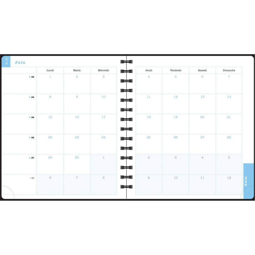 3660942088411-Agenda de bureau Dodo & Cath Lady 18S spiralé - 1 semaine sur 2 pages - 15 x 17 cm - Débordée - Exac--3
