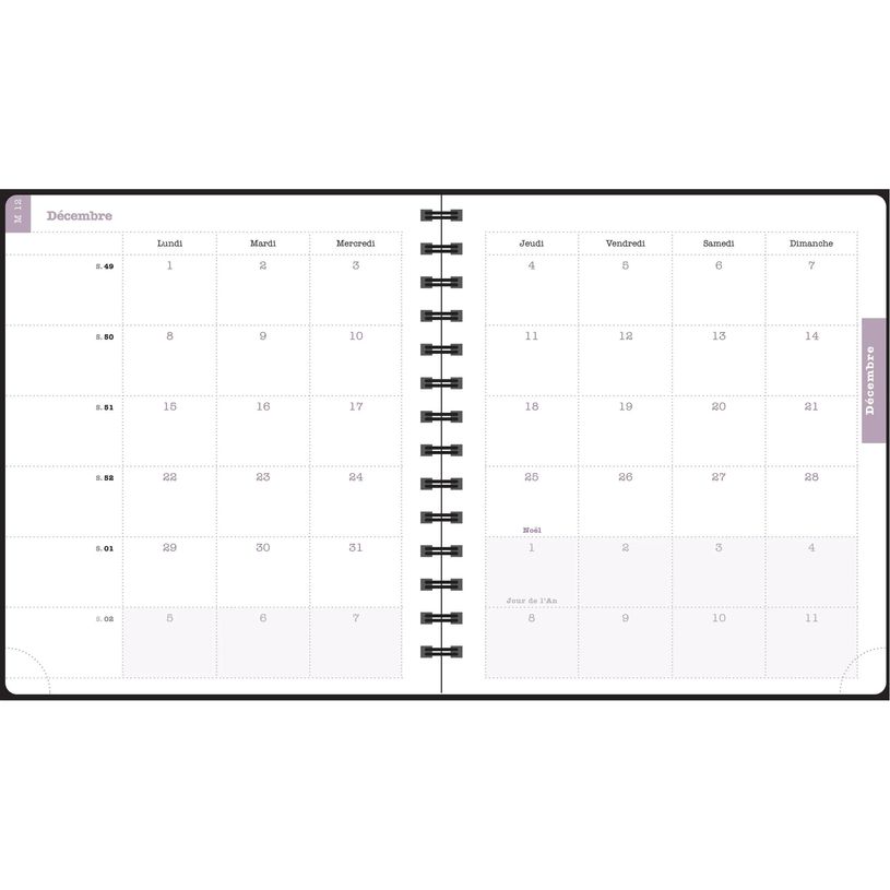 3660942088411-Agenda de bureau Dodo & Cath Lady 18S spiralé - 1 semaine sur 2 pages - 15 x 17 cm - Débordée - Exac--5