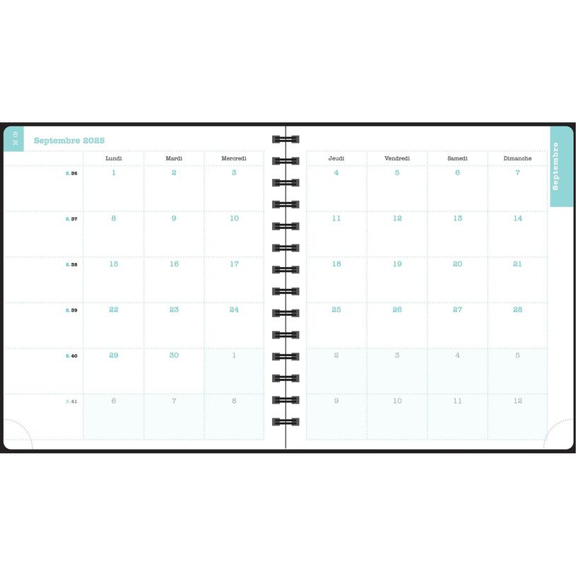 3660942088411-Agenda de bureau Dodo & Cath Lady 18S spiralé - 1 semaine sur 2 pages - 15 x 17 cm - Débordée - Exa--10