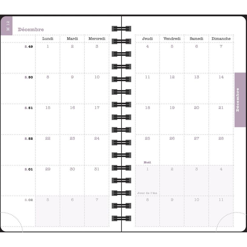 3660942088299-Agenda de poche Ondine Lady 16S spiralé - 1 semaine sur 2 pages - 9 x 16 cm - disponible dans différentes co--10