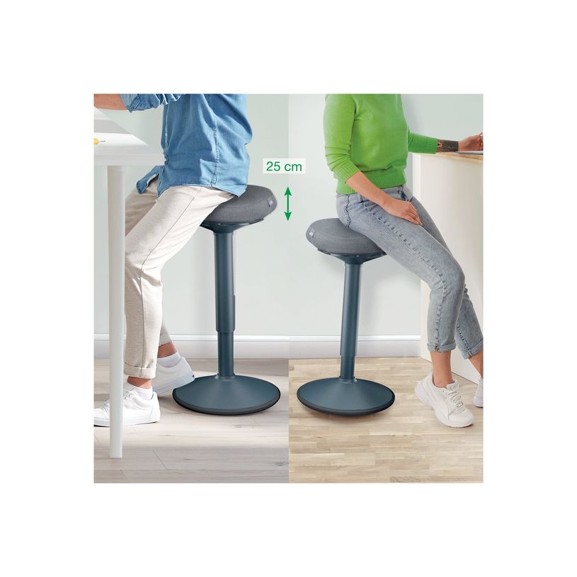 4002432138432-Leitz Ergo Active - Tabouret de bureau sur pied - ergonomique - triangulaire - pivotant - tissu -P_405245715_4-5