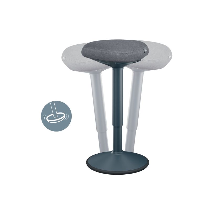 4002432138432-Leitz Ergo Active - Tabouret de bureau sur pied - ergonomique - triangulaire - pivotant - tissu -P_405245715_8-2