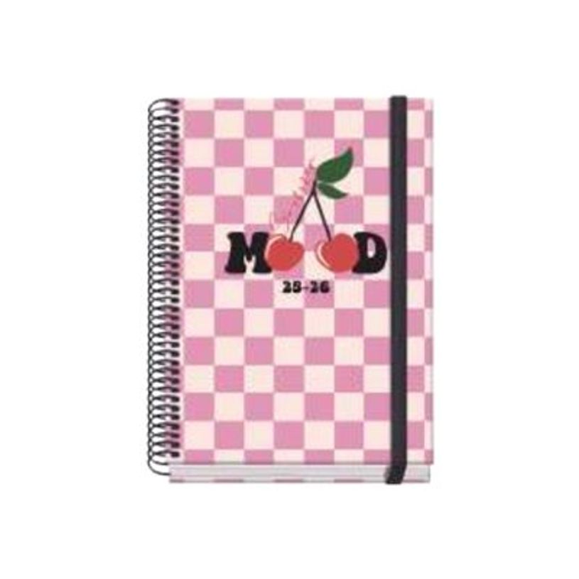 8421938520422-Dohe Prime - Agenda - 2025-2026 - 1 jour par page - reliure à spirale - A5 (150 x 210 mm) - 144 feuilles - cerise - carton -P_405247054_2-0