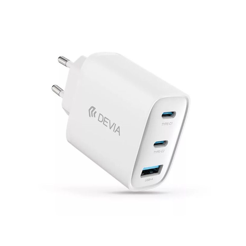 6942297111615-Devia - Chargeur secteur GaN - 65W - 3 ports - 2 x USB-C et 1 x USB-A - blanc-P_405253022_1-0