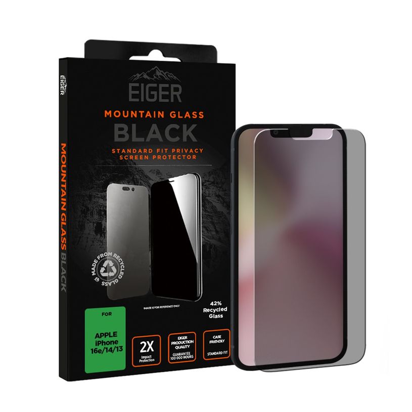 5055821780322-Eiger Mountain Black - Protection d'écran - verre trempé pour iPhone 13 / 14 / 16E-P_405253047_1-0