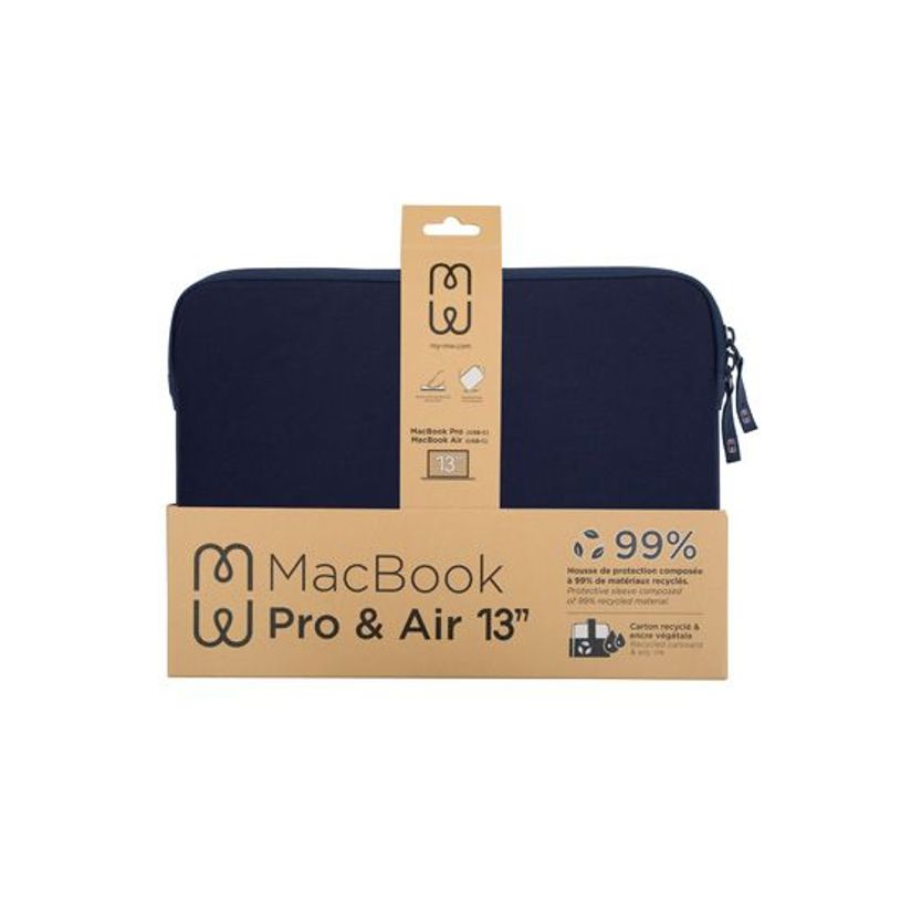 3700313947609-Basics ²Life - Housse pour MacBook Pro / Air 13" - Bleu / rose-P_405253410_4-3