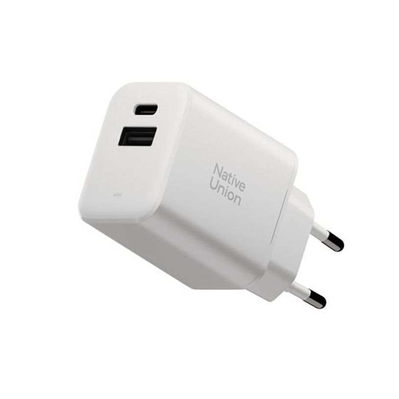 4895200484929-Native Union - Chargeur GaN - 45W - 2 ports - USB-A et USB-C - blanc-P_405253415_1-0