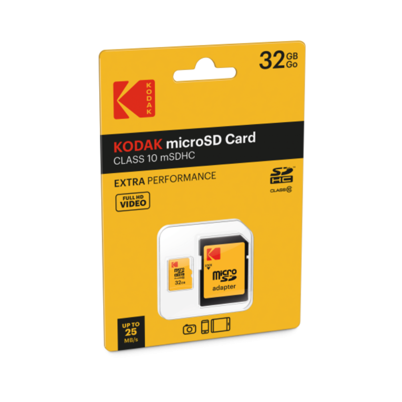 3126170158352-Kodak - Carte mémoire 32 Go - Classe 10 - Carte Micro SDHC/XC--1