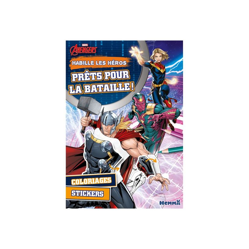 9782508058059-Marvel Avengers - Habille les héros - Prêtes pour la bataille ! - livre de coloriage / d-P_405256543_1-0