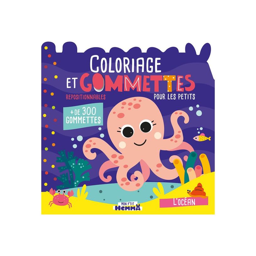 9782508059773-Coloriage et gommettes pour les petits - L’océan - + de 300 gommettes repositionnables - Mon P’ti-P_405260828_1-0