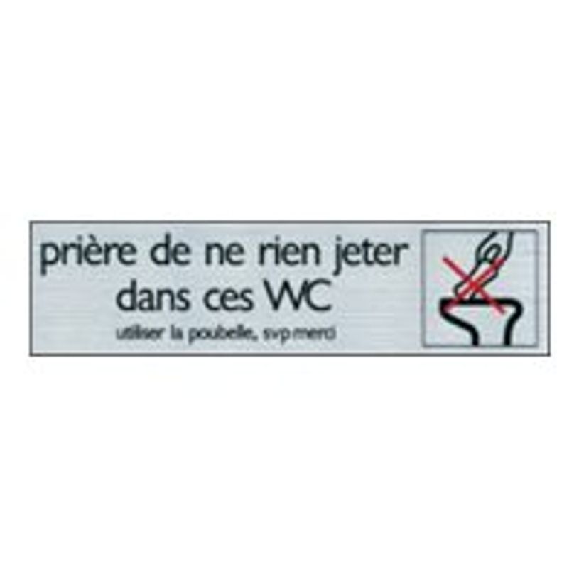 40581880-Pickup - Plaque de signalisation - 165 x 44 mm - prière de ne rien jeter-P_4058188_1-0