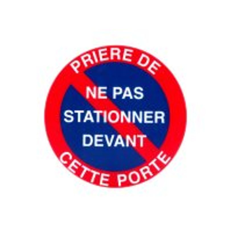 41278086-Pickup - Plaque de signalisation ronde - 300 mm (diamètre) - parking interdit-P_4127808_1-0