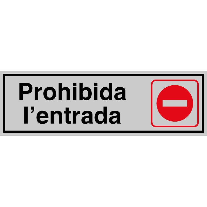 8435080908458-Rotulauto - Signe - entrée interdite - rectangulaire - 180 x 60 mm - métal - or-P_500672_1-0