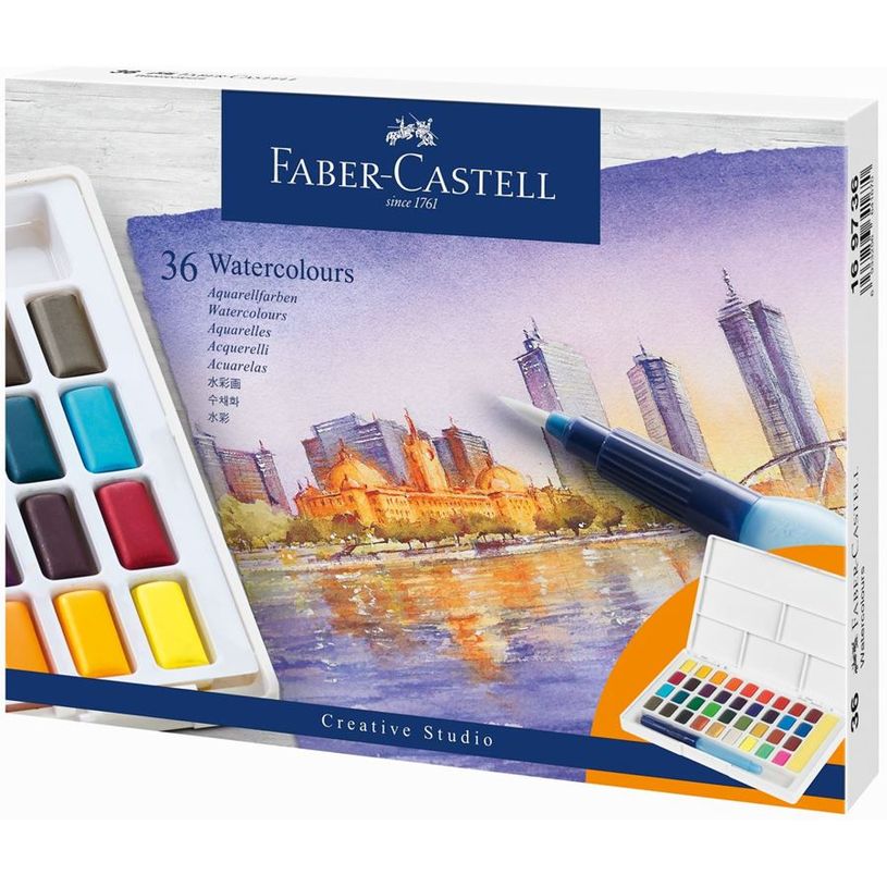 6933256641670-Faber-Castell Creative Studio - 36 demi-godets de peinture aquarellable - couleurs assorties-P_651822_2-0