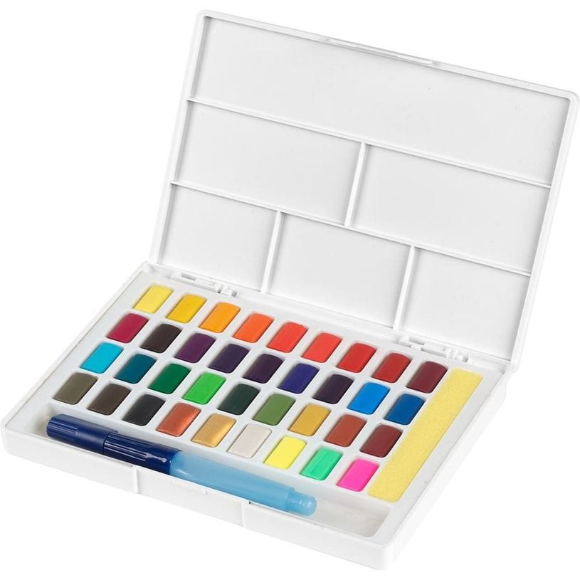 6933256641670-Faber-Castell Creative Studio - 36 demi-godets de peinture aquarellable - couleurs assorties-P_651822_3-1