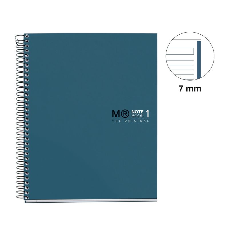 8422593499931-THE ORIGINAL NOTEBOOK, couverture rigide, A5, lignes horizontales, 80 feuilles de 1 couleur, Miquelrius--2