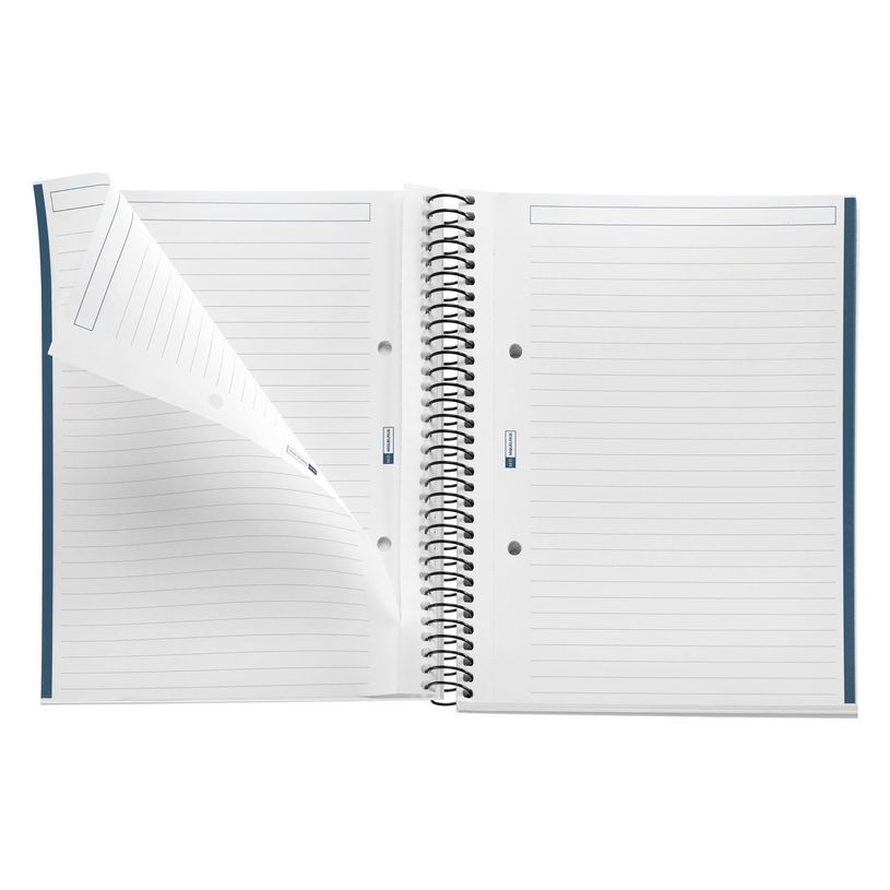 8422593499931-THE ORIGINAL NOTEBOOK, couverture rigide, A5, lignes horizontales, 80 feuilles de 1 couleur, Miquelrius--1