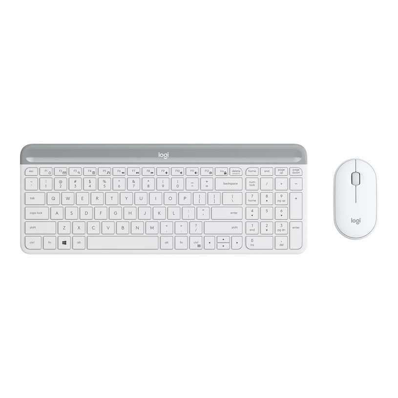 5099206086555-Logitech Slim Wireless Combo MK470 - Ensemble clavier et souris - blanc cassé-P_674625_8-3