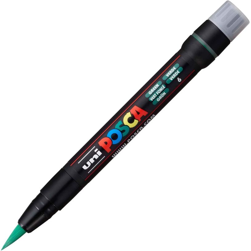 4902778559734-Posca - Feutre pinceau pointe souple - vert-P_79136915_1-0