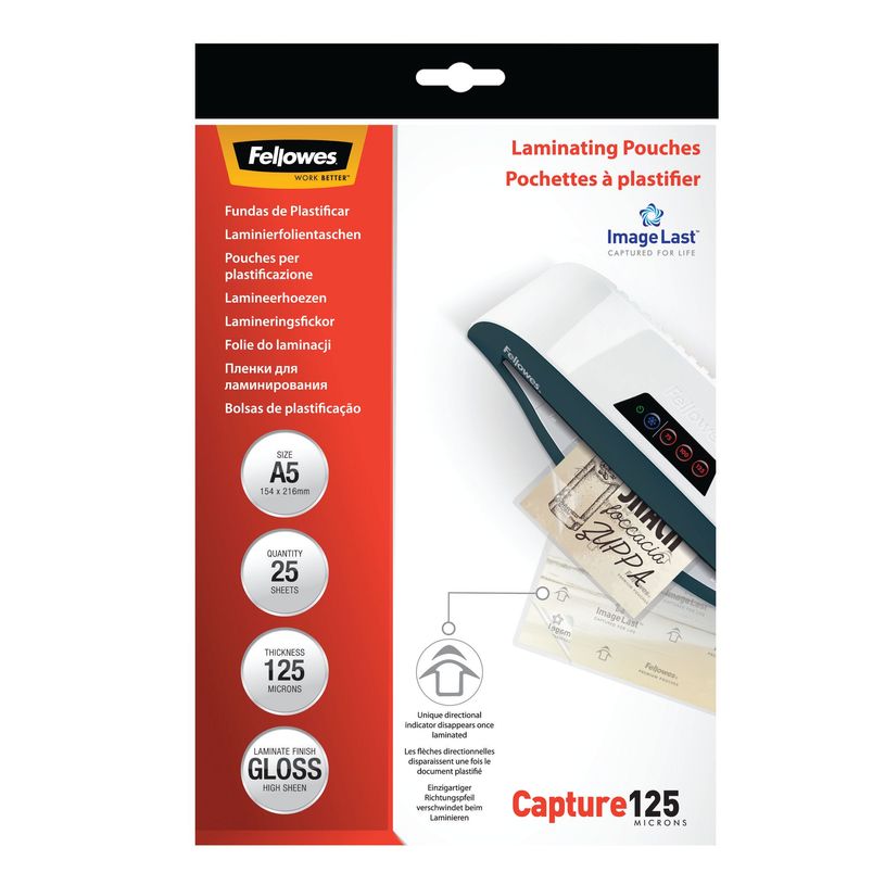 077511539619-Fellowes - 25 pochettes de plastification A5 (154 x 216 mm) - 125 microns - brillantes -P_79140742_5-4
