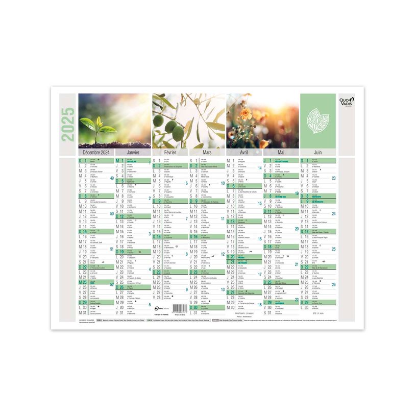 3371010263967-Quo Vadis Equology - Calendrier recyclé 7 mois par face - 33,5 x 43 cm-P_79143204_1-0