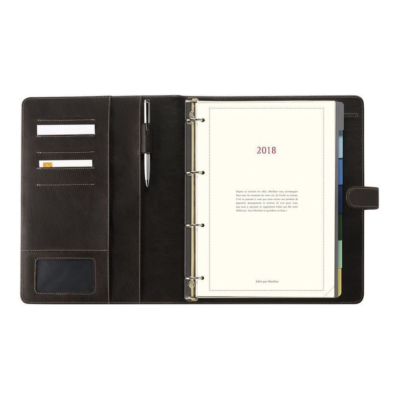 3664447135380-Milano - Organiseur noir - 25 x 32 cm - Oberthur-P_79147959_1-1