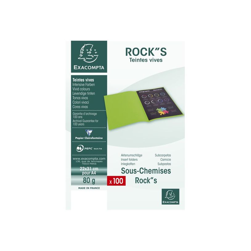 3288588000194-Exacompta Rock"s - 100 Sous-chemises - 80 gr - pour 100 feuilles - turquoise-P_79346078_1-4