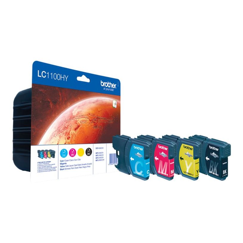5014047561566-Brother LC1100XL - Pack de 4 - noir, cyan, magenta, jaune - cartouche d'encre originale-P_79349204_1-0
