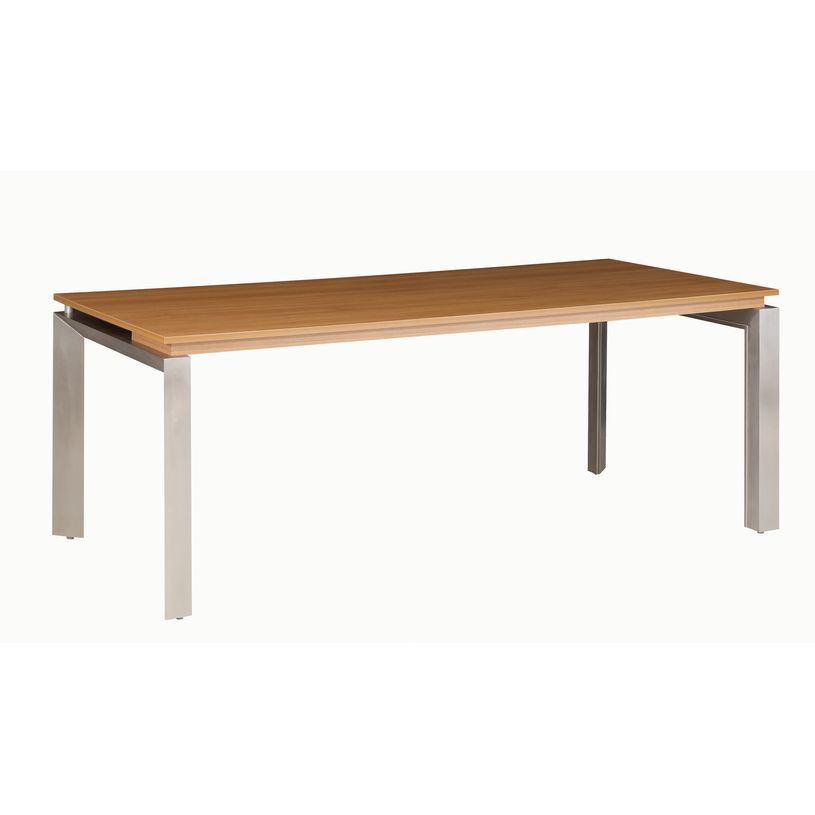 3483600174598-Bureau bois SLIVER - 190 cm - Pieds métal - Noyer et bronze-P_79356218_2-1