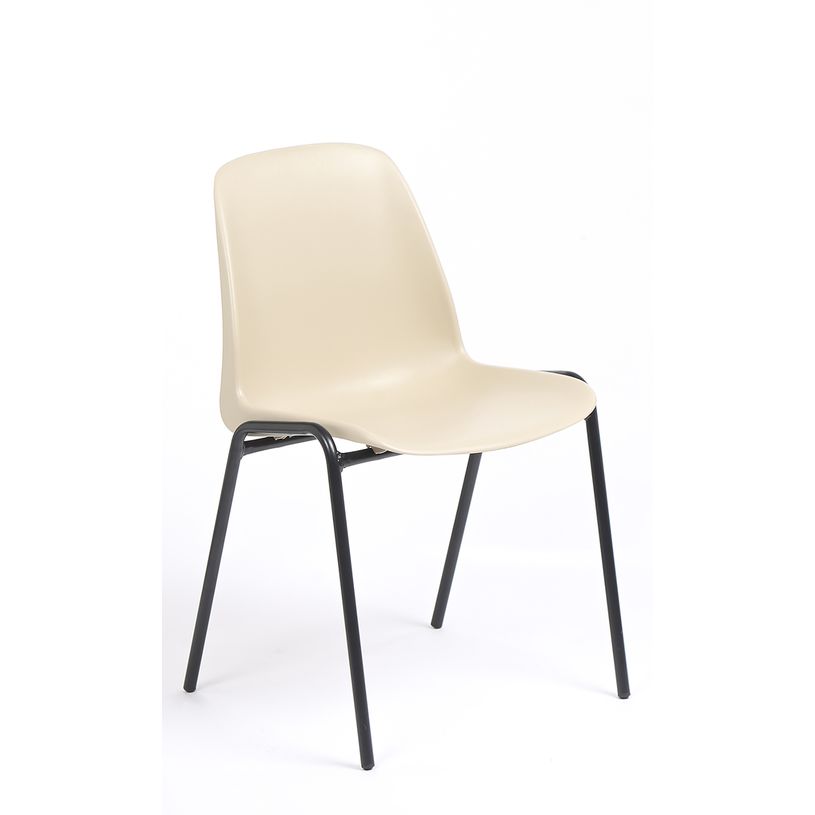 3701338800009-Chaise CHARLOTTE - pieds noirs sans accroche - beige-P_79365965_1-0