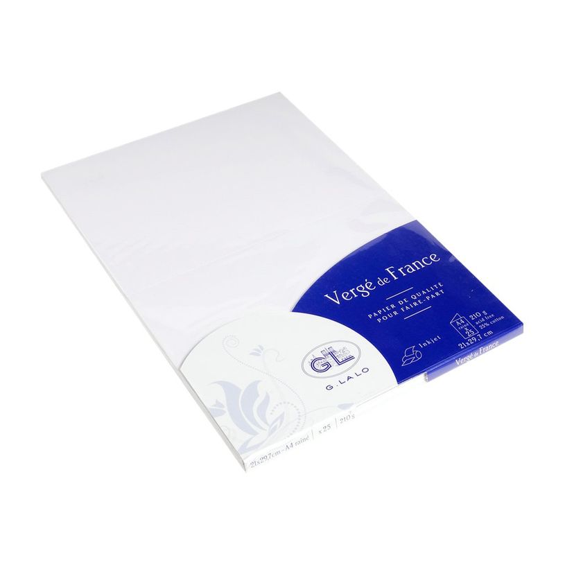3140290433007-G.LALO Vergé de France - papier à demi-pli préplié - 25 feuilles - Blanc-P_79369827_1-0