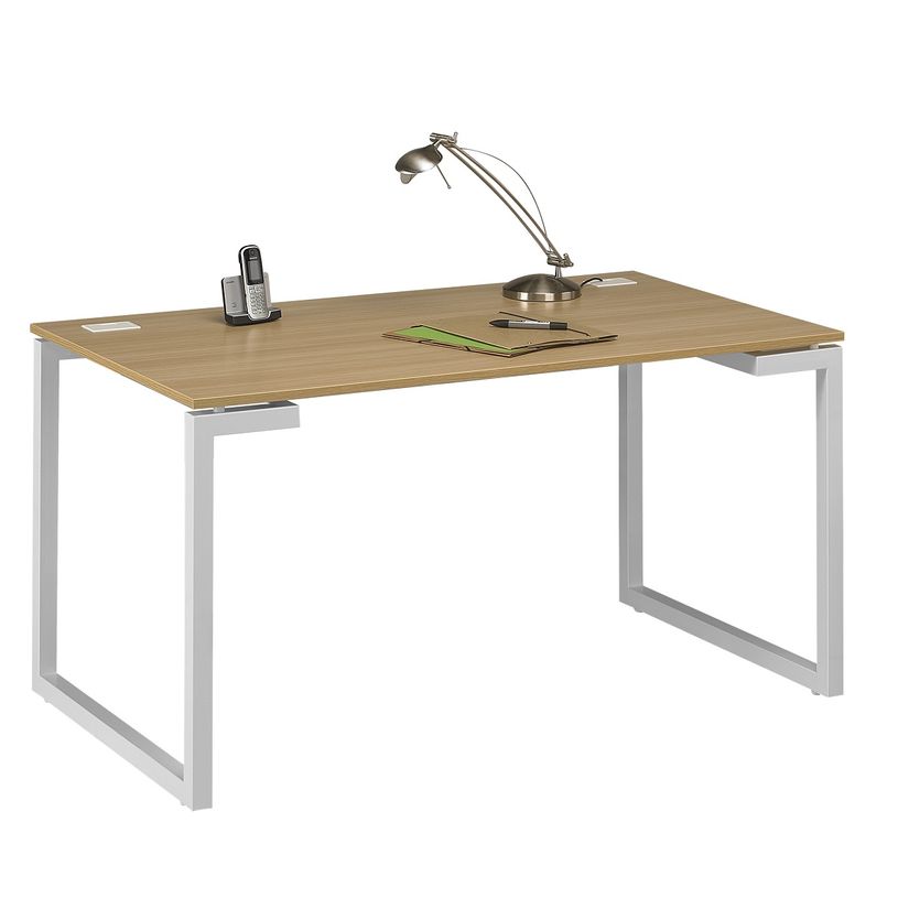 3483600215819-Bureau SUNDAY - 160 cm - Pieds cadre - Chêne-P_79375143_1-0