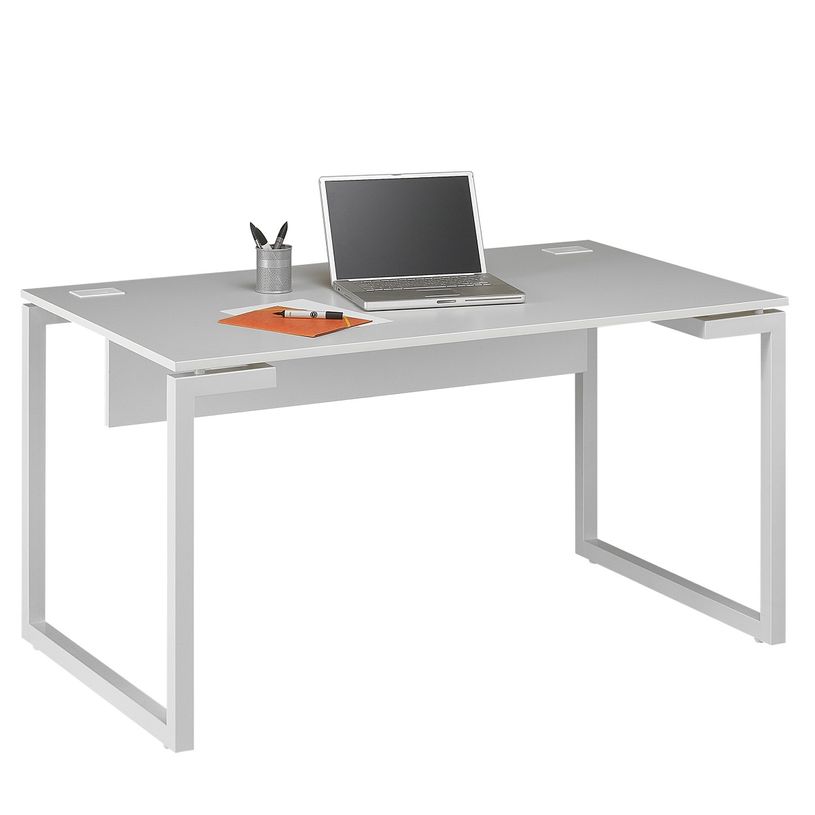 3483600215918-Bureau SUNDAY - 140 cm - Pieds cadre - Gris-P_79375151_1-0