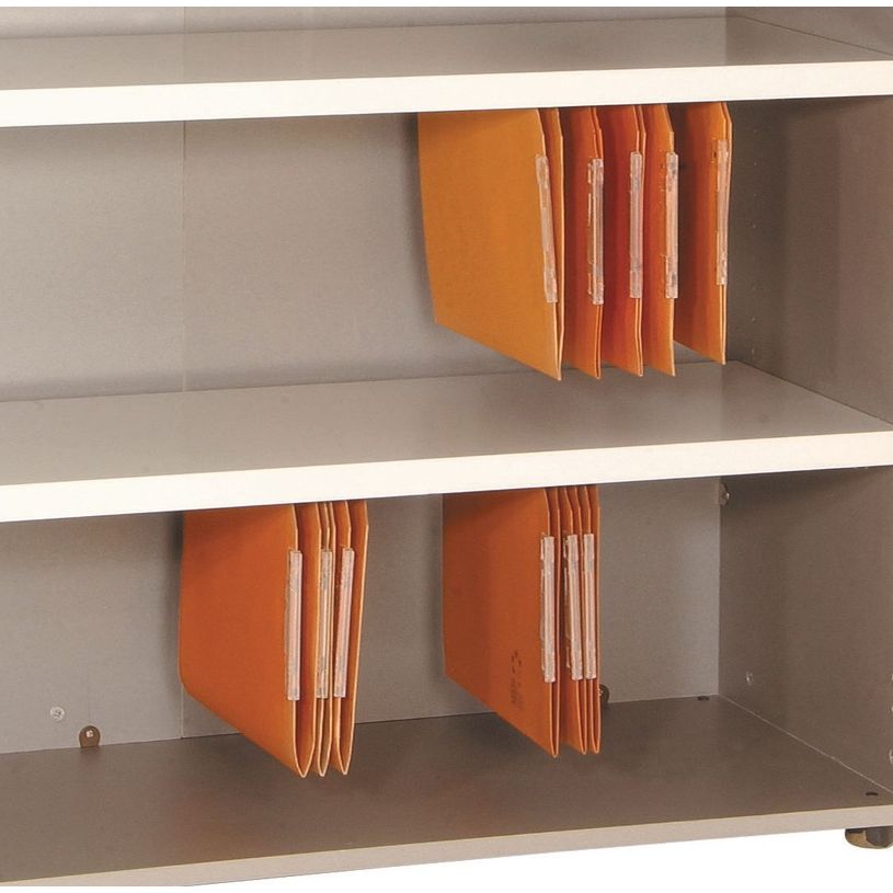 2012348123417-Armoire mi-haute IDRA/DUAL -  L80 x H102 x P47 - 2 portes - 2 tablettes métal DS - Corps alu - -P_79377063_6-5
