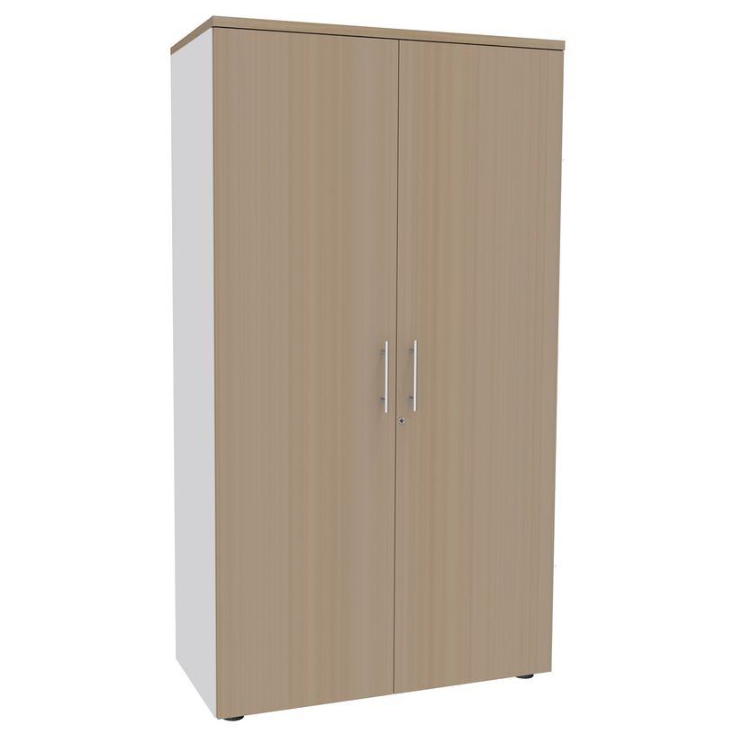 3253310134423-Armoire haute IDRA/DUAL - H180 x L80 x P47 - 2 portes - Corps blanc - Portes et dessus imit-P_79377068_1-0