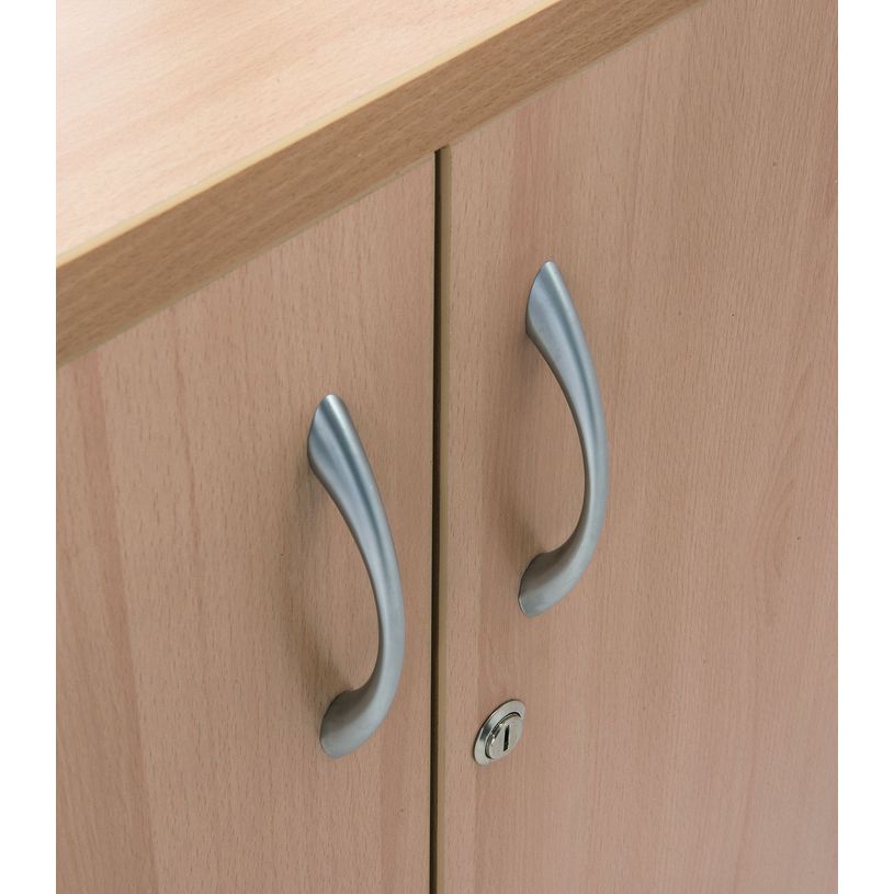 3253310174603-Armoire basse IDRA/DUAL - H72 x L80 x P47 - 2 portes - Corps blanc - Dessus et portes imita-P_79377101_2-1