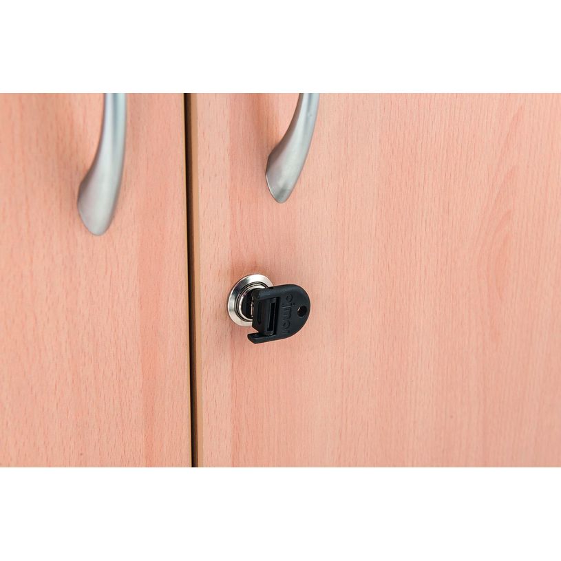 3253310174603-Armoire basse IDRA/DUAL - H72 x L80 x P47 - 2 portes - Corps blanc - Dessus et portes imita-P_79377101_3-2