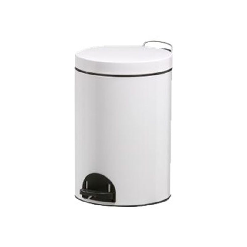 3019920901158-Rossignol Sanelia - Poubelle à pédale métallique - 14 L - acier blanc-P_79382544_1-0
