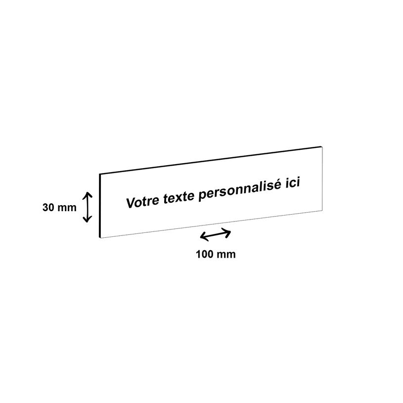 3459590647947-Plaque boîte à lettres personnalisée avec votre texte - 100 x 30 mm - blanche - adhésiv-P_79384142_1-0