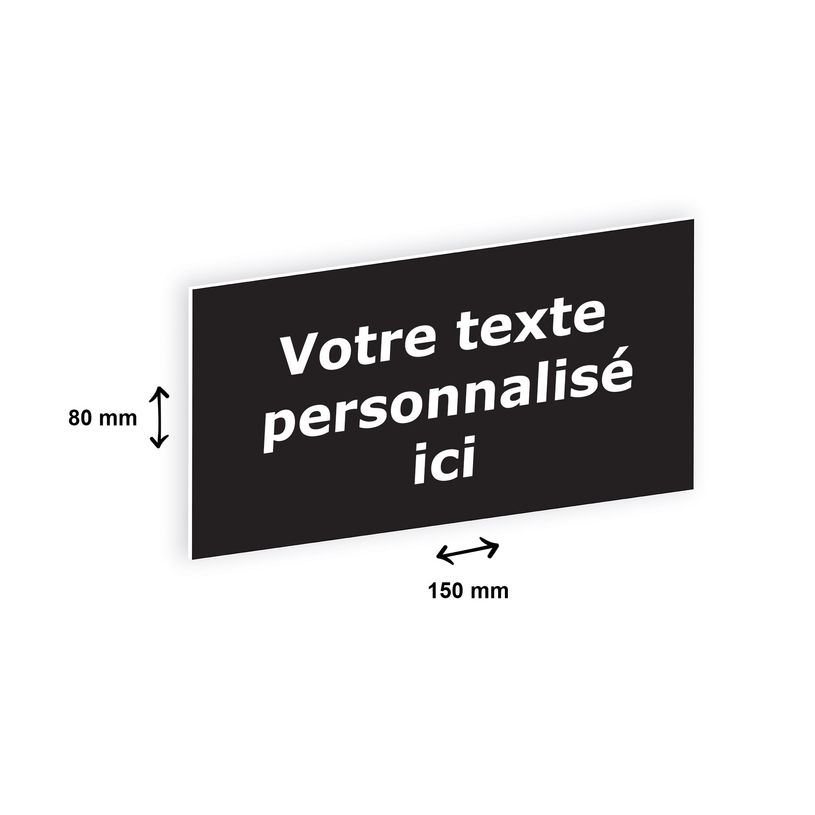 2012348178448-Plaque personnalisée avec votre texte - 150 x 80 mm - noire - adhésivée prête à poser-P_79384191_1-0