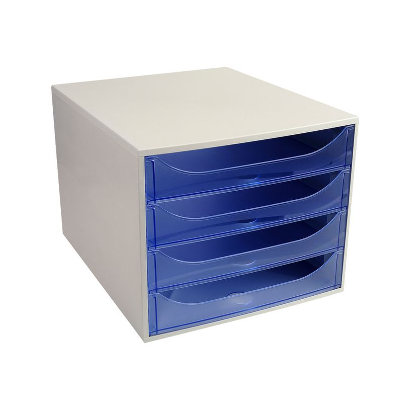 9002493423343-Exacompta Ecobox - Module de classement 4 tiroirs - gris/bleu glacé transparent-P_79394115_2-1